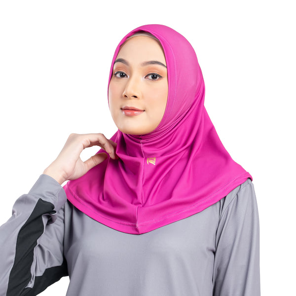 Confident Alpha Hijab Magenta Non Lace x Nycta Gina