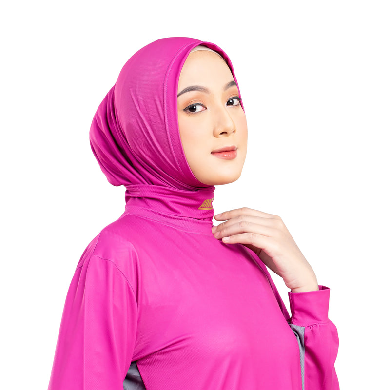 Confident Alpha Hijab Magenta With Lace x Nycta Gina
