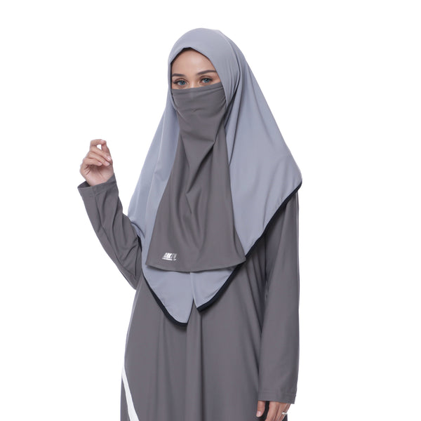Basic Niqab Dark Grey