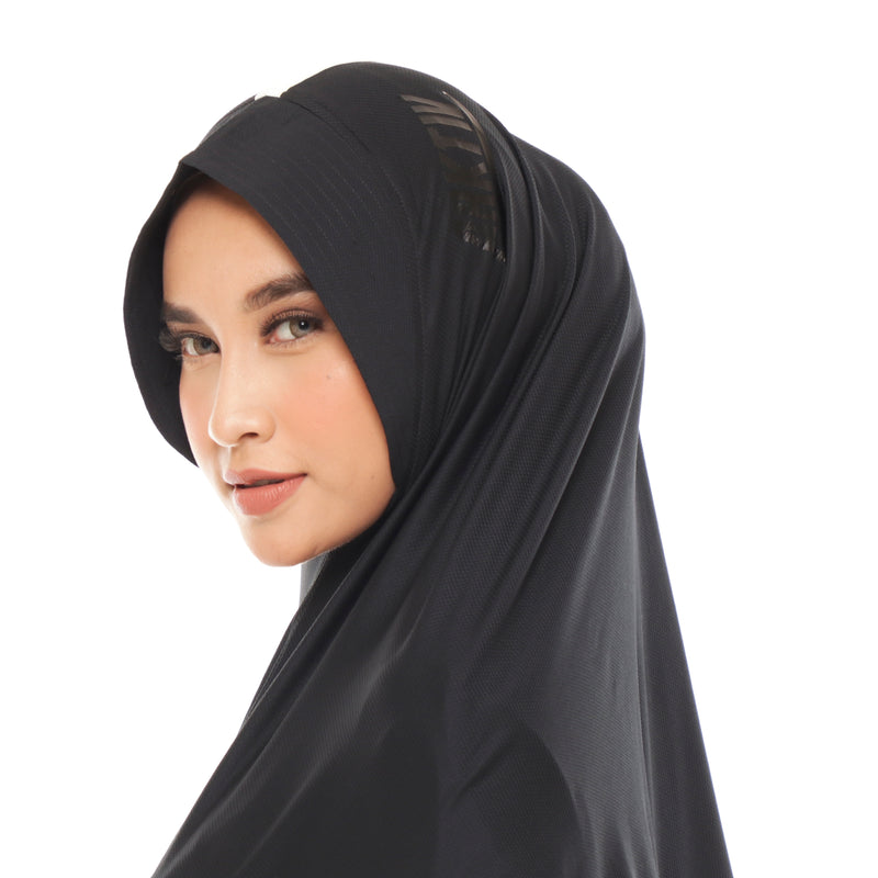 New Energetic Elite Black (Sport Hijab)