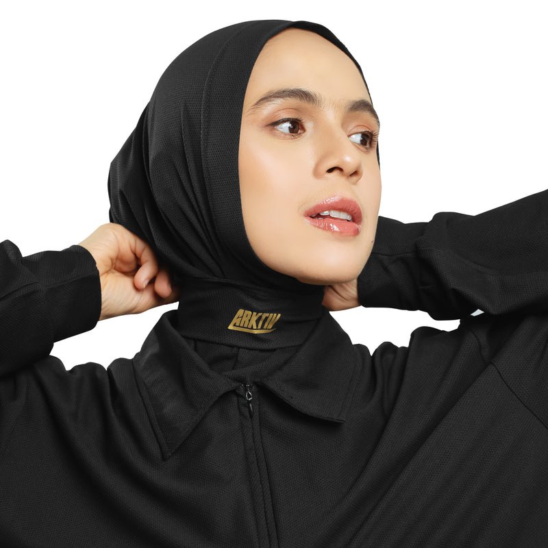 Confident Alpha Hijab Black With Lace x Nycta Gina