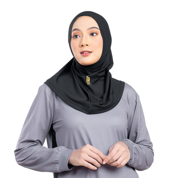 Confident Alpha Hijab Black Non Lace x Nycta Gina