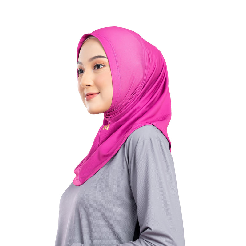 Confident Alpha Hijab Magenta Non Lace x Nycta Gina