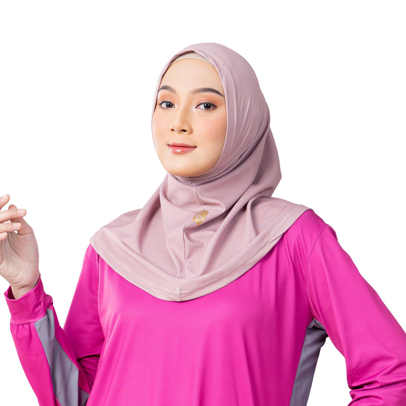 Confident Alpha Hijab Brown Non Lace x Nycta Gina