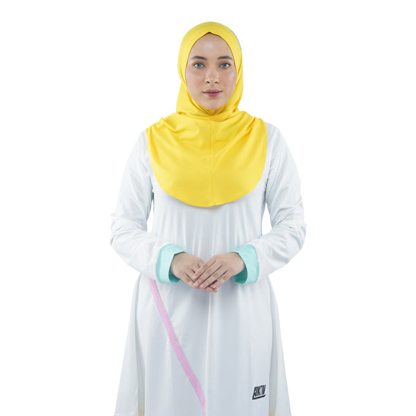 Roadbike Hijab Vibrant Yellow (Sport Hijab)