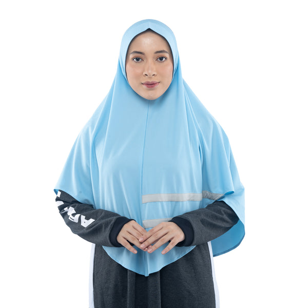 Cool Dynamic Sky Blue Midi - Sport Hijab