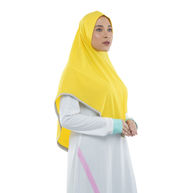 Energetic Elite Vibrant Yellow Midi (Sport Hijab)