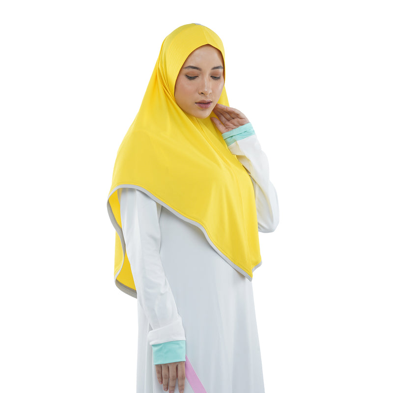 Energetic Elite Vibrant Yellow Midi (Sport Hijab)