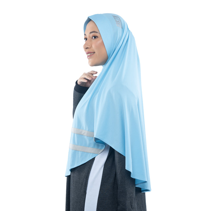 Cool Dynamic Sky Blue Midi - Sport Hijab