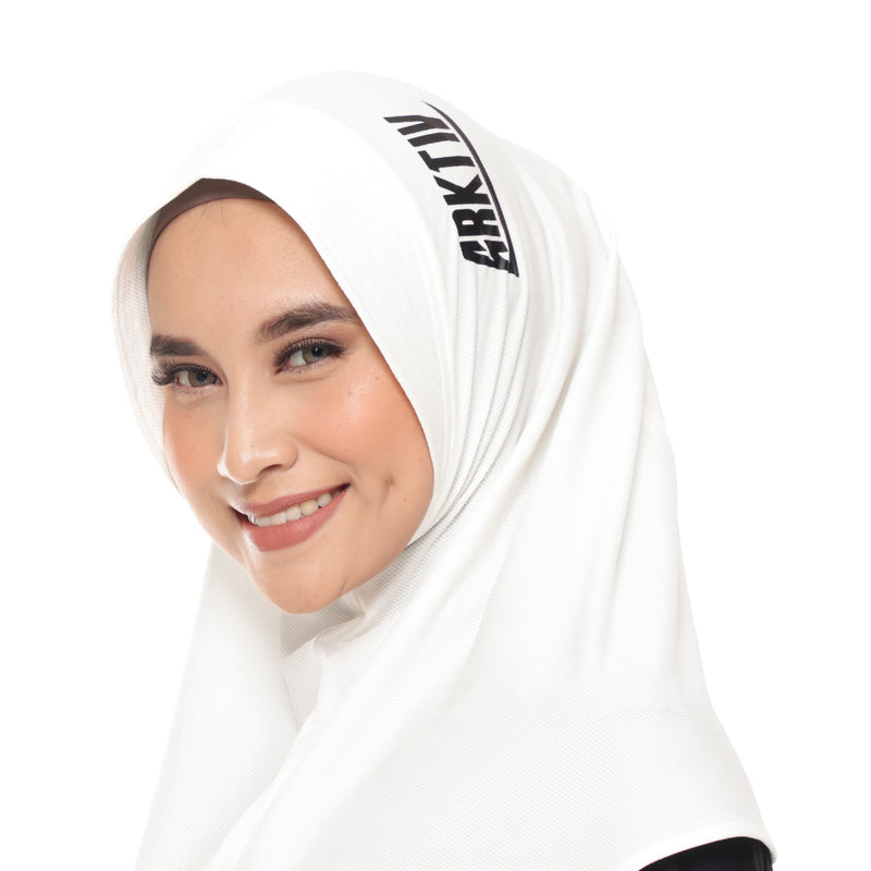 Running Hijab White (Sport Hijab)