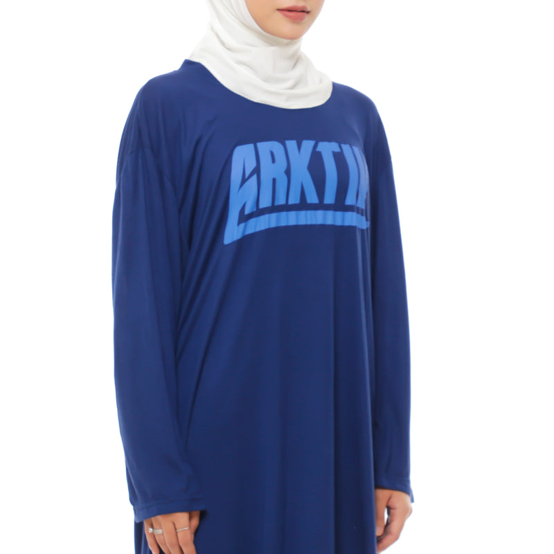 Comfy Dress Blue Long Sleeve